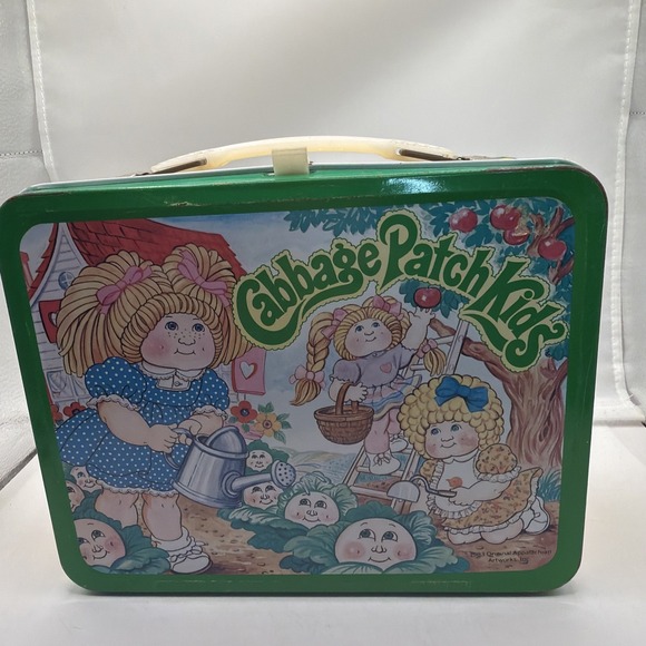 Vintage 1983 Cabbage Patch Kids Metal Lunch Box Appalachian Arts Lunch Box - Picture 2 of 8